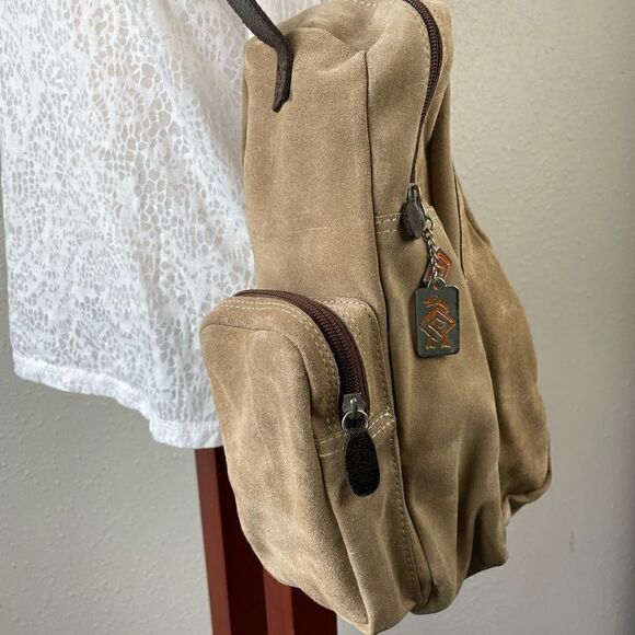 NWT Prago Tan Leather Crossbody Bag - Picture 3 of 7